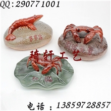会变色的陶瓷茶宠新款陶瓷螃蟹变色陶瓷茶宠厂家批发千款摆件