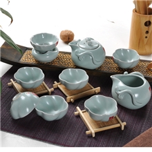 汝窑功夫茶具套装整套汝瓷德化茶具厂家台湾汝窑礼品茶具茶