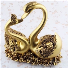 『批发定做』树脂工艺品货源新房摆设大号天鹅摆件结婚礼品