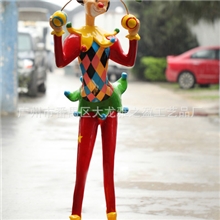 厂家订做供应树脂工艺品小丑魔术师卡通公仔游乐场表演工艺品