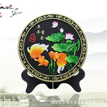 永康炭雕活性炭雕批发年年有余工艺品摆件竹炭家居饰品