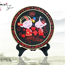 炭雕结婚摆件喜结良缘碳雕礼品定做婚庆工艺品批发进货