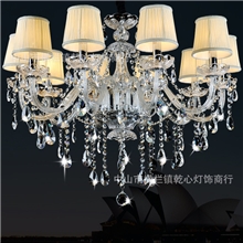 欧式水晶灯10头玻璃蜡烛客厅灯服装店吊灯卧室灯具批发5011-10