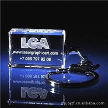 水晶厂家定制钥匙扣小礼品高科技激光内雕会议促销创意赠品小商品