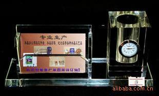 厂家专业定制创意水晶笔筒办公摆件广吿礼品刻LGO活动祝语