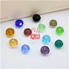 水晶扁珠6MM普通色，高档装饰配件一条约100颗饰品配件