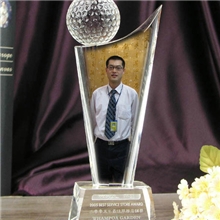 【厂家供应】水晶奖杯\高尔夫球水晶奖杯\琉璃水晶奖杯