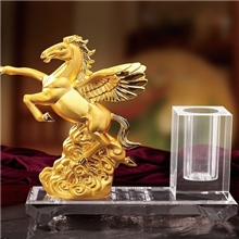 【厂家供应】水晶礼品\马年水晶礼品\2014年金属水晶礼品