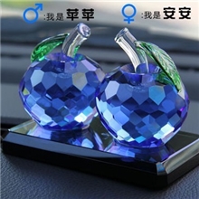 香水座厂家水晶苹果香水座水晶香水瓶圣诞节礼物水晶苹果