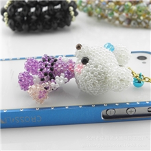 供应2013款地摊货源批发DIY手工饰品2m米珠编织提包大头兔