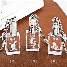 专业水晶厂家生产批发水晶钥匙扣水晶内雕钥匙扣