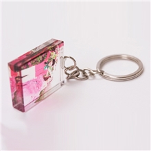 大量现货供应厂家批发心形水晶影像钥匙扣水晶照片半成品技术