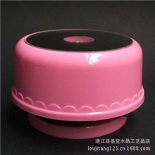 LED七彩旋转发光水晶音乐灯座/八音盒音乐底座批发发光音乐盒