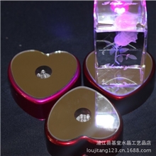水晶无音乐灯座座/水晶底座水晶七彩灯座电子灯座