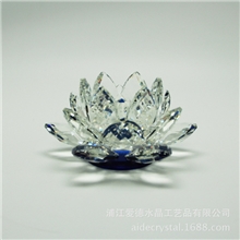 浦江厂家热销新款发佛教用品神圣水晶莲花多型号水晶莲花