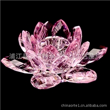【专业定制】高档优质水晶工艺品水晶莲花专供圣诞礼物
