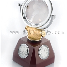 时来运转水晶地球仪摆件水晶工艺品高档办公礼品时尚家居摆件