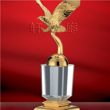 【厂家热销】一飞冲天奖杯水晶奖杯合金奖杯高档金属工艺礼品