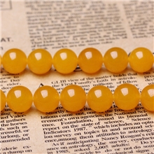 天然黄玉半成品长串批发水晶散珠配件圆珠手链批发6-14mm
