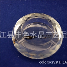 水晶烟灰缸，多面款底部汽车图标彩图，可定制，高端大气水晶礼品