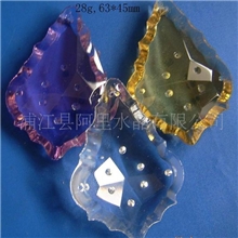 厂家直销水晶吊灯吊坠38毫米水晶枫叶灯饰珠帘配件