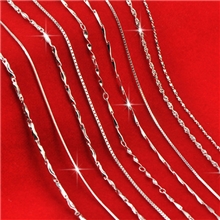 S925纯银项链纯银精美女款链子时尚光链纯银单链光链条批发