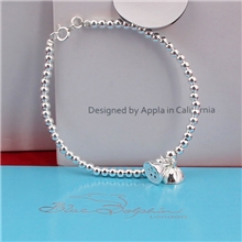 【100%正品】S925纯银民族风银细珠手链子新款热卖莲蓬吊坠手链