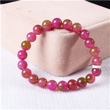 911072批发供应纯天然多彩西瓜玉髓手链8mm时尚精品女士最爱