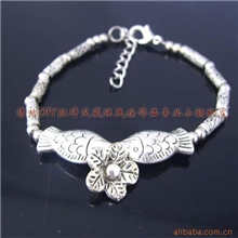 厂家直销小额混批尼泊尔藏银民族饰品复古鱼儿手链