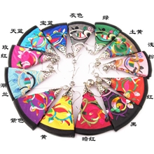 格桑香原创手工饰品女款/民族风绣花耳环耳饰13色入小饰品