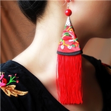 流苏耳环少数民族饰品女耳环饰品民族耳环民族饰品批发杨丽萍同款