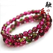 批发供应天然西瓜晶碧玺手链旺夫石6-12mm