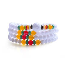 东海天然水晶饰品批发纯白砗磲五行转运珠莲花手链配红玛瑙女