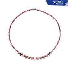东海天然水晶批发天然石榴石碧玺项链