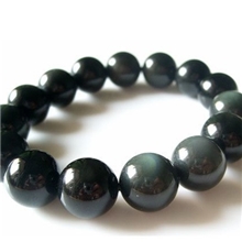 【香水树】天然黑曜石彩眼手链转运辟邪