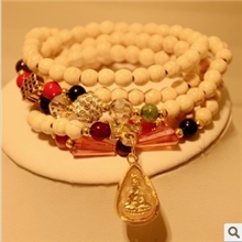 3050天然石多层圈手链正品招财开运韩版时尚开光泰国佛牌手链