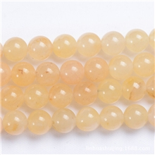 林华水晶天然黄玉圆珠东海天然水晶半成品批发水晶批发