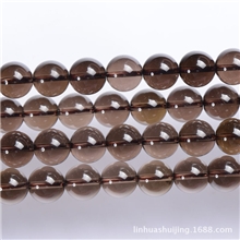 林华水晶天然茶水晶圆珠散珠东海天然水晶半成品批发