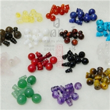 晶磊diy手工编织饰品配件108佛珠手链三通佛头东海水晶批发