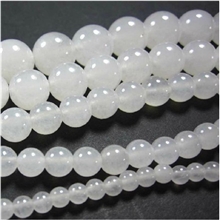 DIY手工饰品配件材料厂家直销4-14mm天然白玉髓半成品串珠批发