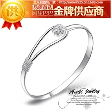 浪漫之花手镯韩版韩国欧美小饰品批发复古首饰银饰流行时尚