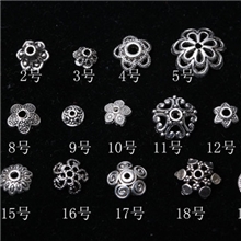 克灵斯通水晶配饰*DIY藏银合金各种藏银款式花托花帽十个起批