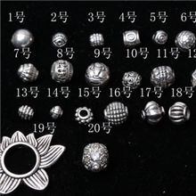 克灵斯通水晶*DIY藏银合金配饰各种手链配件米珠桶珠灯笼珠等