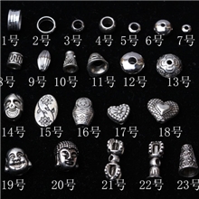 克灵斯通水晶*DIY藏银合金配饰各种款式手链配件盘珠扁珠佛头