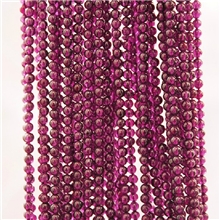 DIY水晶配件材料天然玫红石榴石半成品串珠散珠批发玫瑰红紫牙乌