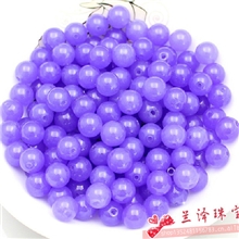 浅紫玉散珠6-14mm紫玉髓散珠兰泽水晶珠宝饰品散粒DIY圆珠子批发
