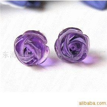 批发耳丁饰品水晶饰品紫水晶玫瑰花耳丁手工产品