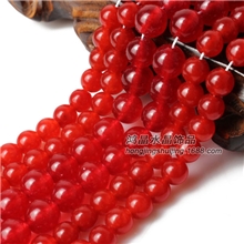 天然红玉髓散珠圆珠半成品DIY配件批发规格齐全