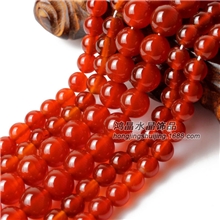 天然红玛瑙散珠红玛瑙圆珠红玛瑙半成品串珠批发