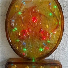 水晶琉璃艺术，祥龙纳福，琉璃龙灯，二龙呈祥，恭喜发财